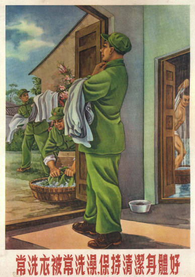 Men Washing China | Vintage War Propaganda Posters 1891-1970