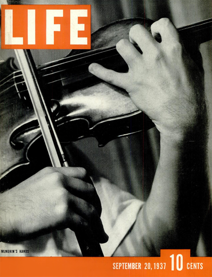 Menuhins Hands 20 Sep 1937 Copyright Life Magazine | Life Magazine BW Photo Covers 1936-1970