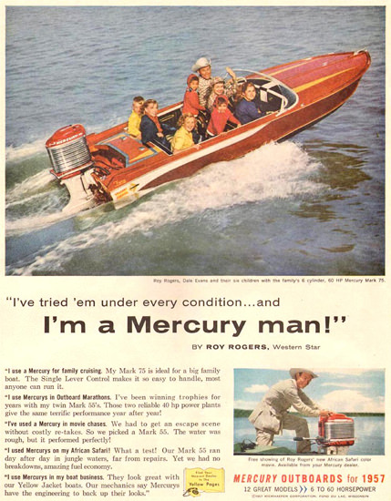 Mercury Outboards 1957 | Vintage Ad and Cover Art 1891-1970