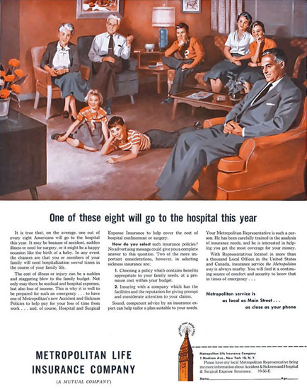 Metropolitan Life Insurance 1956 | Vintage Ad and Cover Art 1891-1970