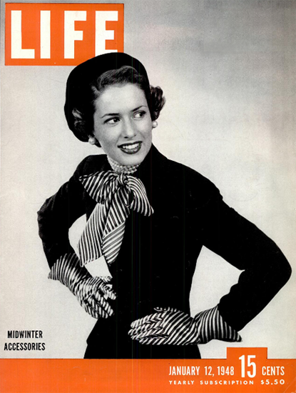 Midwinter Accessories 12 Jan 1948 Copyright Life Magazine | Life Magazine BW Photo Covers 1936-1970