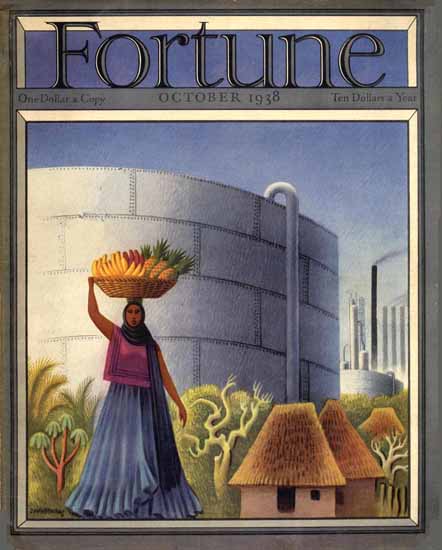 Miguel Covarrubias Fortune Magazine October 1938 Copyright | Fortune Magazine Graphic Art Covers 1930-1959