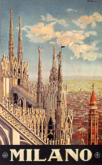 Milano The City Italy Italia | Vintage Travel Posters 1891-1970