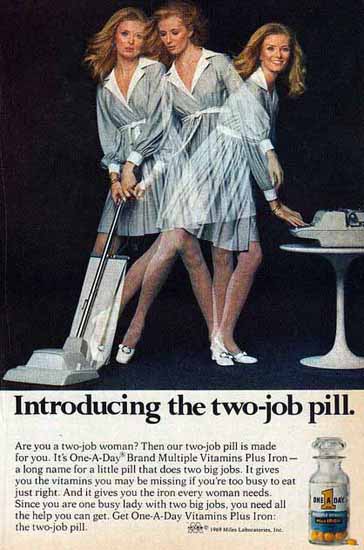 Millers Laboratories The Two-Job Pill Ad 1969 Sex Appeal | Sex Appeal Vintage Ads and Covers 1891-1970