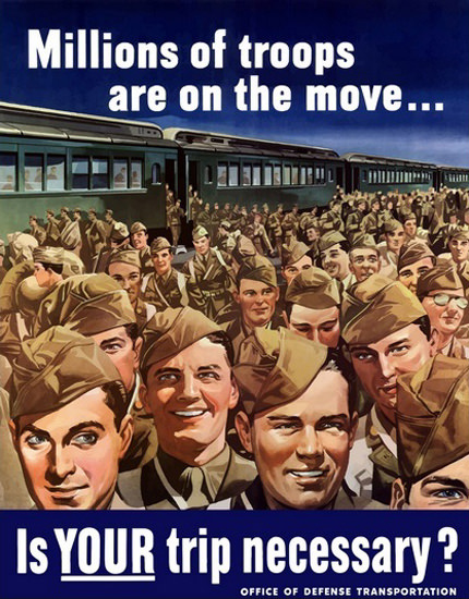 Millions Of Troops Are On The Move Your Trip | Vintage War Propaganda Posters 1891-1970