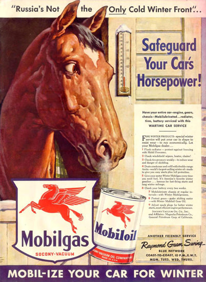 Mobiloil Mobilgas Raymond Gram Swing 1942 | Vintage Ad and Cover Art 1891-1970