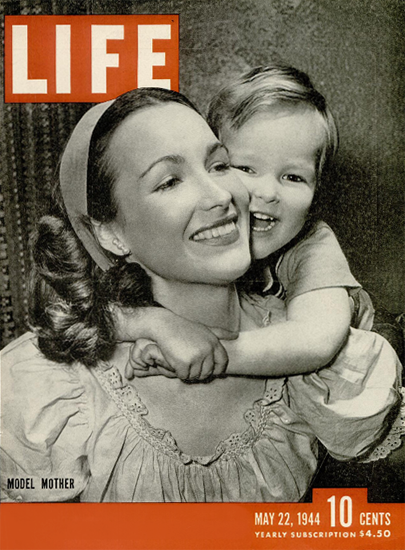 Model Mother 22 May 1944 Copyright Life Magazine | Life Magazine BW Photo Covers 1936-1970