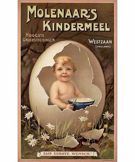 Molenaars Kindermeel Ad Westzaan Holland | Vintage Ad and Cover Art 1891-1970