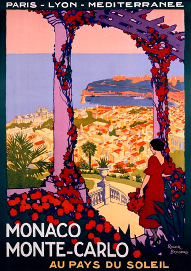 Monaco Monte-Carlo Pays Du Soleil R Broders | Vintage Travel Posters 1891-1970