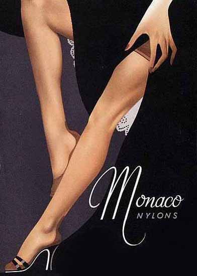 Monaco Nylons Ad 1956 Sex Appeal Sex Appeal | Sex Appeal Vintage Ads and Covers 1891-1970