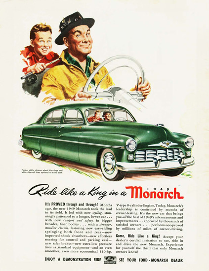 Monarch 1949 Green Ride Like A King | Vintage Cars 1891-1970