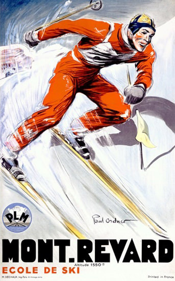 Mont Revard Eole De Ski School Paul Ordner | Vintage Travel Posters 1891-1970