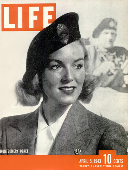 Montgomery Beret 5 Apr 1943 Copyright Life Magazine | Life Magazine BW Photo Covers 1936-1970