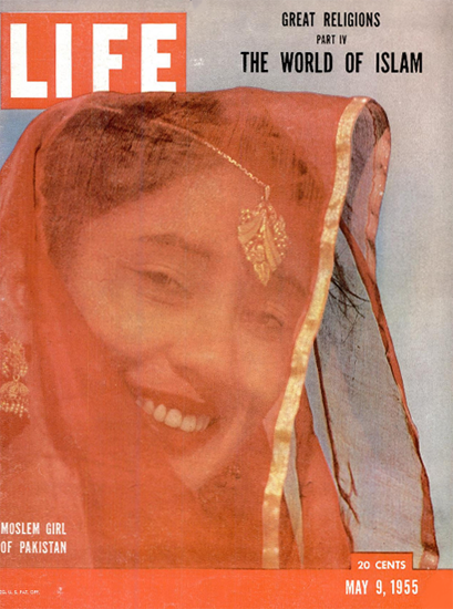 Moslem Girl from Pakistan 9 May 1955 Copyright Life Magazine | Life Magazine Color Photo Covers 1937-1970