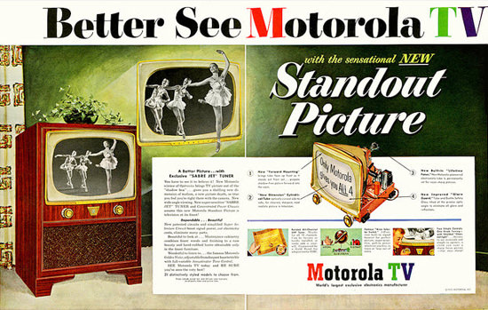 Motorola TV Standout Picture | Vintage Ad and Cover Art 1891-1970