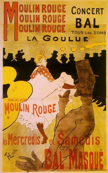 Moulin Rouge La Goulue Bal Masque Toulouse | Sex Appeal Vintage Ads and Covers 1891-1970