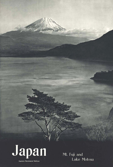 Mount Juji Lake Molosu Japan | Vintage Travel Posters 1891-1970