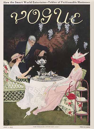 Mrs Newell Tilton Vogue Cover 1911-07-01 Copyright | Vogue Magazine Graphic Art Covers 1902-1958