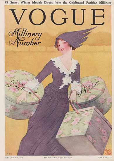 Mrs Newell Tilton Vogue Cover 1911-09-01 Copyright | Mad Men Art ...