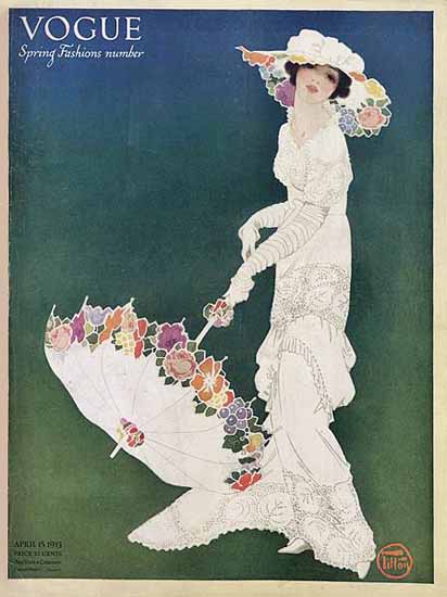 Mrs Newell Tilton Vogue Cover 1913-04-15 Copyright Sex Appeal | Sex Appeal Vintage Ads and Covers 1891-1970