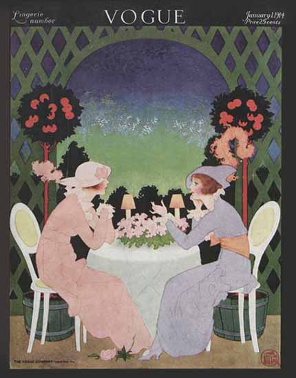 Mrs Newell Tilton Vogue Cover 1914-01-01 Copyright | Vogue Magazine Graphic Art Covers 1902-1958