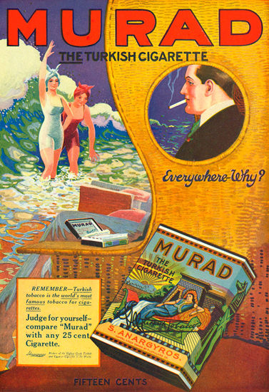 Murad Turkish Cigarettes Everywhere Why | Vintage Ad and Cover Art 1891-1970