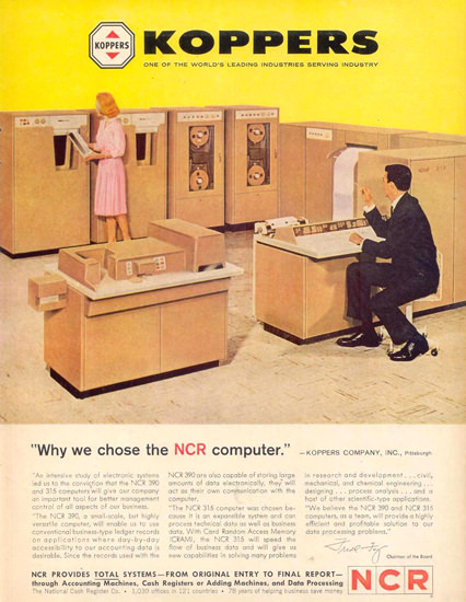 NCR Why Koppers Chose NCR Computer 1962 | Vintage Ad and Cover Art 1891-1970