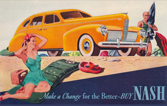 Nash Make A Change For The Better Beach | Sex Appeal Vintage Ads and Covers 1891-1970