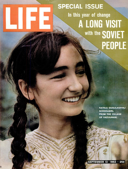 Natela Gugulashvili from Vazisubani 13 Sep 1963 Copyright Life Magazine | Life Magazine Color Photo Covers 1937-1970