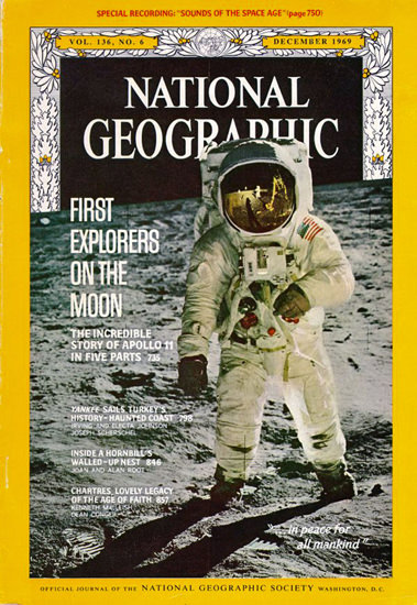 National Geographic Cover On The Moon 1969 | Vintage Ad and Cover Art 1891-1970