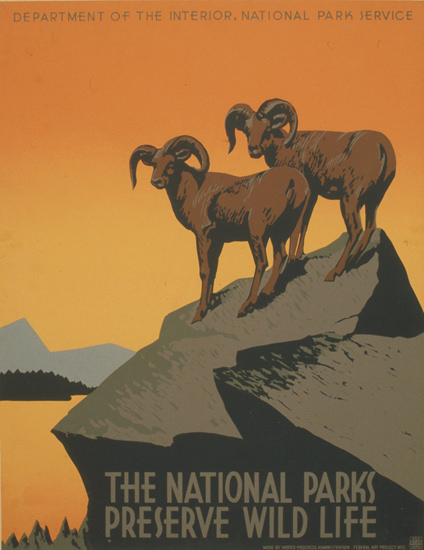 National Parks Preserve Wild Life 1939 J  Hirt | Vintage Travel Posters 1891-1970