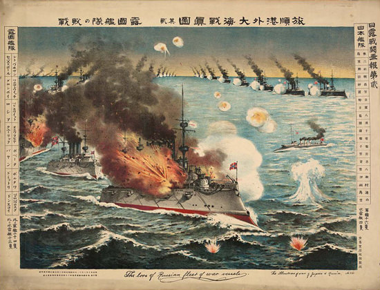 Naval Battle Japanese-Russian-War Japan 2 | Vintage War Propaganda Posters 1891-1970