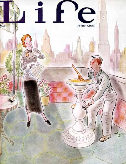 Ned Hilton Life Humor Magazine 1935-05 Copyright | Life Magazine Graphic Art Covers 1891-1936