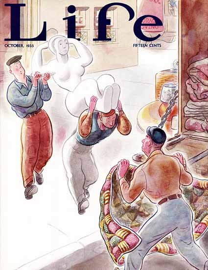 Ned Hilton Life Humor Magazine 1935-10 Copyright | Life Magazine Graphic Art Covers 1891-1936