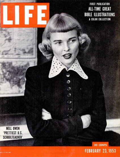 Nell Owen Schoolteacher 23 Feb 1953 Copyright Life Magazine | Life Magazine BW Photo Covers 1936-1970