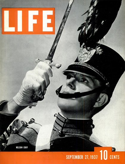 Nelson Eddy 27 Sep 1937 Copyright Life Magazine | Life Magazine BW Photo Covers 1936-1970