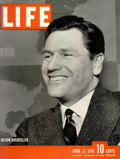 Nelson Rockefeller 27 Apr 1942 Copyright Life Magazine | Life Magazine BW Photo Covers 1936-1970