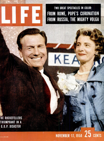 Nelson Rockefeller Governor of NY 17 Nov 1958 Copyright Life Magazine | Life Magazine Color Photo Covers 1937-1970