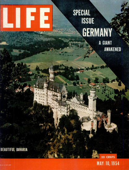 Neuschwanstein Castle Bavaria 10 May 1954 Copyright Life Magazine | Life Magazine Color Photo Covers 1937-1970