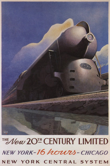 New York Central 20th Century Limited 1938 | Vintage Travel Posters 1891-1970