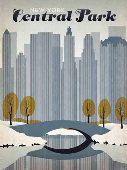 New York Central Park Poster | Vintage Travel Posters 1891-1970