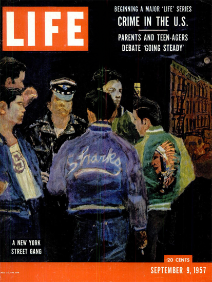 New York Street Gang 9 Sep 1957 Copyright Life Magazine | Life Magazine Color Photo Covers 1937-1970