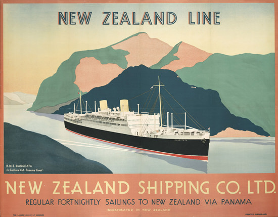 New Zealand Line New Zealand Shipping Co 1930 | Vintage Travel Posters 1891-1970