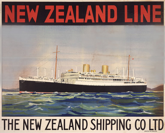 New Zealand Line New Zealand Shipping Co 1940 | Vintage Travel Posters 1891-1970