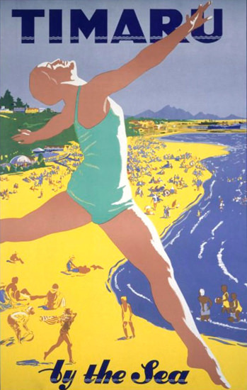 New Zealand Timaru By The Sea 1930s | Sex Appeal Vintage Ads and Covers 1891-1970