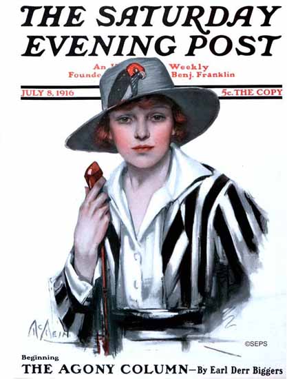 Neysa McMein Cover Artist Saturday Evening Post 1916_07_08 | The Saturday Evening Post Graphic Art Covers 1892-1930