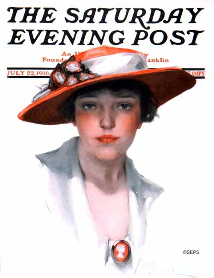 Neysa McMein Cover Artist Saturday Evening Post 1916_07_22 | The Saturday Evening Post Graphic Art Covers 1892-1930