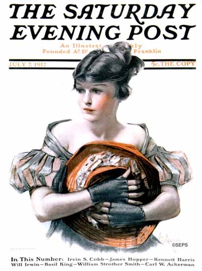 Neysa McMein Cover Artist Saturday Evening Post 1917_07_07 | The Saturday Evening Post Graphic Art Covers 1892-1930