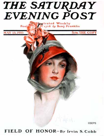 Neysa McMein Saturday Evening Post 1916_05_13 | The Saturday Evening Post Graphic Art Covers 1892-1930