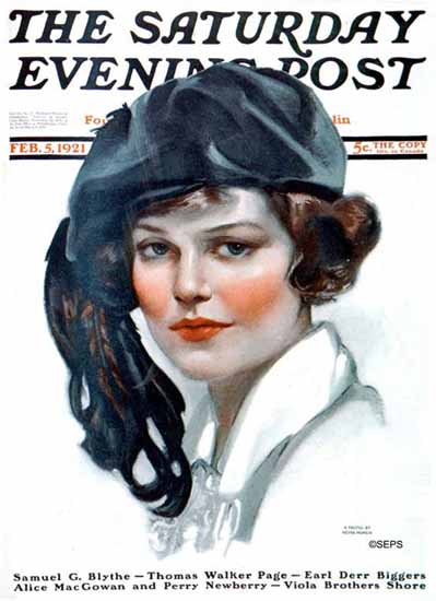 Neysa McMein Saturday Evening Post 1921_02_05 | The Saturday Evening Post Graphic Art Covers 1892-1930